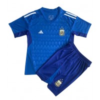 Argentina Målmand Udebane Trøje Børn VM 2022 Kortærmet (+ Korte bukser)
